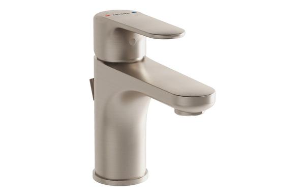 VitrA Root Round Compact Basin Mixer w/Waste Lever - Brushed Nickel